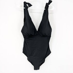 Kim Gravel x Swimsuits For All Tie Shoulder 1-Piece Suit Black Women's‎ Size 14
